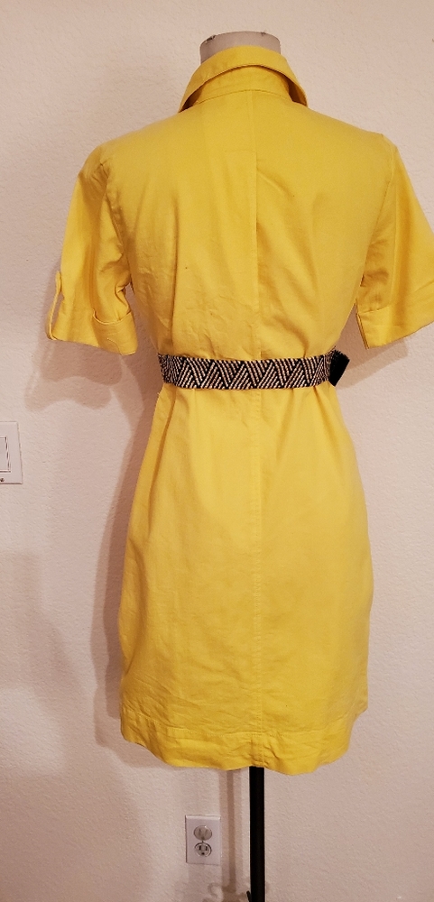 Yellow Linen Dress - Picture 2 of 3